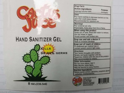 Cactus Juice 236.6 mL Label.jpg Cactus Juice Label - Cactus Juice 236.6 mL Label